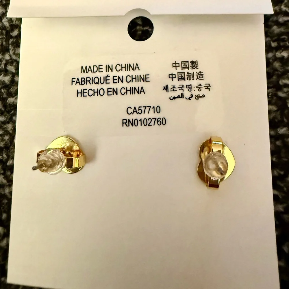 Authentic kate spade New York Deep Pink Crystal Heart Drop Earrings